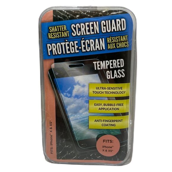 iPhone X and XS Shatter Resistant Tempered Glass Screen Protector - Picture 1 of 6